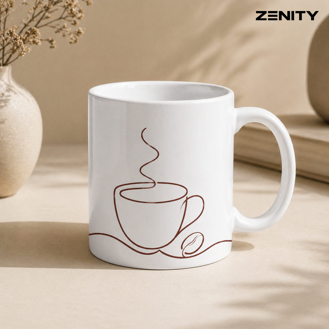 Minimal White Coffee Mug